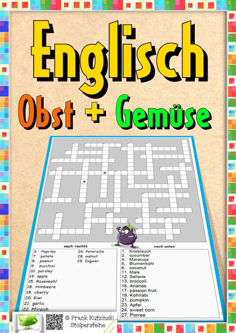 kreuzworträtsel englisch|puzzles in english.